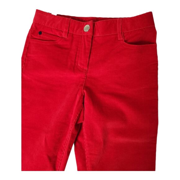 NWT JACADI Paris Madison Girl's Corduroy Sz 8 Yrs Red Skinny Slim Jeans French - Picture 6 of 10
